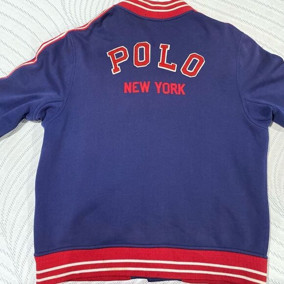 Polo Ralph Lauren Fleece Football Varsity Letterman Jacket Men's XL. - Picture 2 of 8